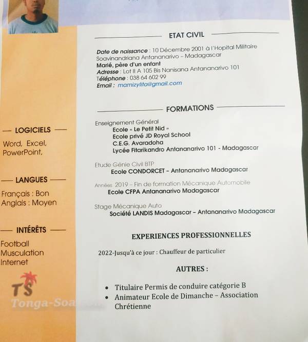 Emploi Madagascar